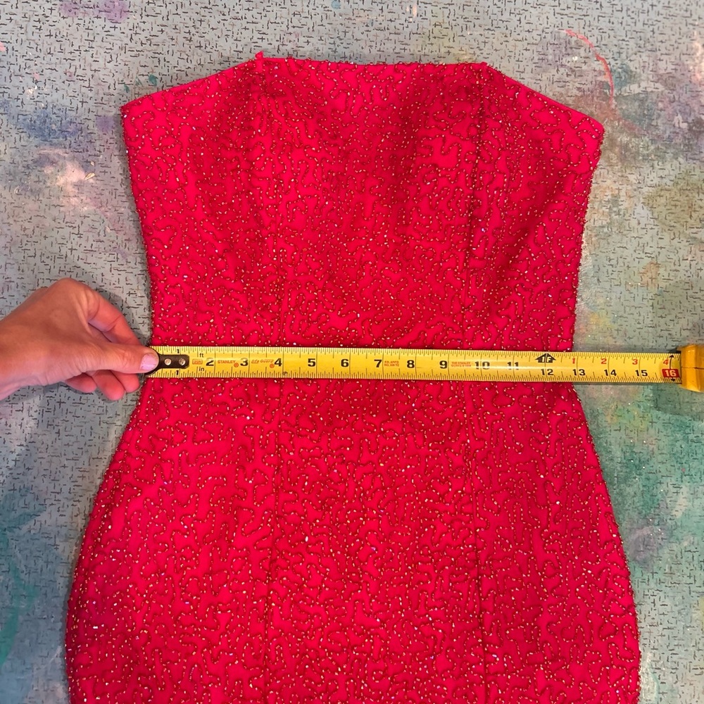 Y2K Raspberry Beaded Gown - Picture 14 of 16